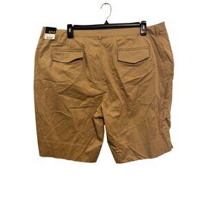 womens Plus Size Khaki Cargo Shorts With Flap Pockets & Relaxed Fit